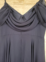 NAVY LONG EVENING GOWN