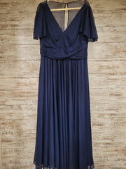 NAVY LONG EVENING GOWN