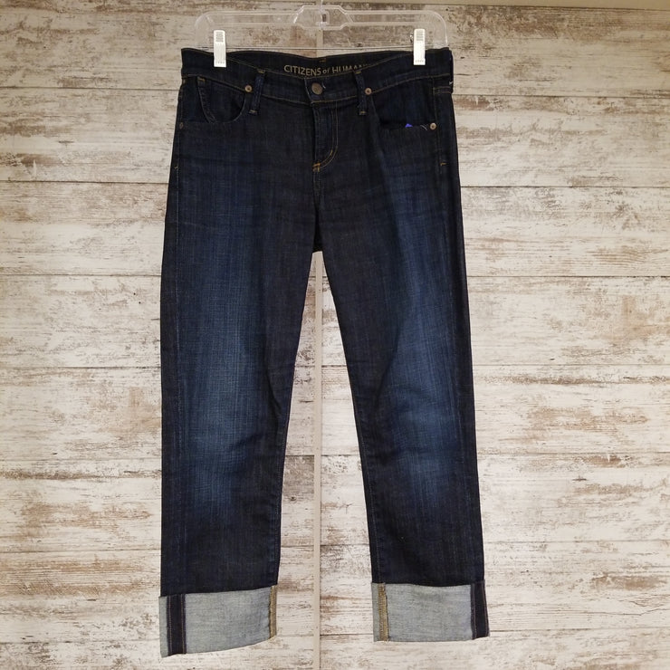 DENIM CROP JEANS - RETAIL $198