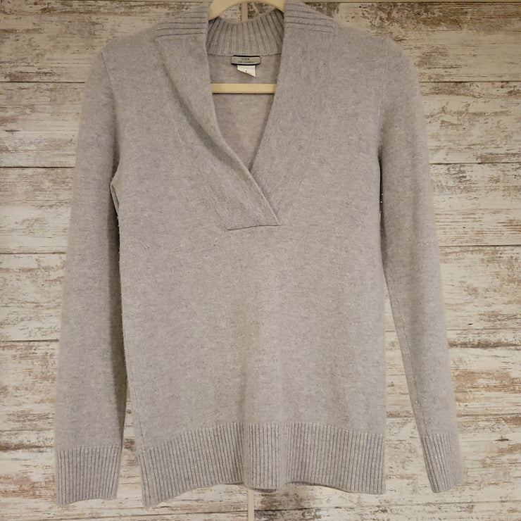 GRAY 100% CASHMERE SWEATER$198