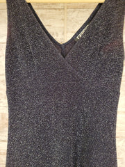 NAVY SPARKLY LONG EVENING GOWN