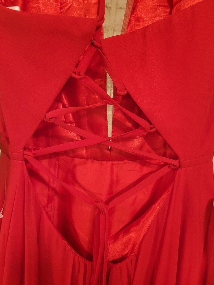 RED LONG EVENING GOWN (NEW)
