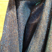 BLUE SPARKLY A LINE GOWN