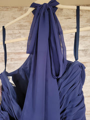 NAVY LONG EVENING GOWN (NEW)