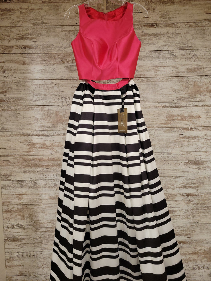 PINK/STRIPE 2 PC A LINE (NEW)
