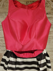 PINK/STRIPE 2 PC A LINE (NEW)