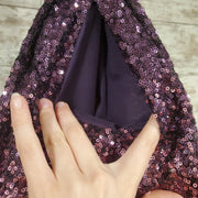 PURPLE SEQUIN SHORT DRESS (NEW