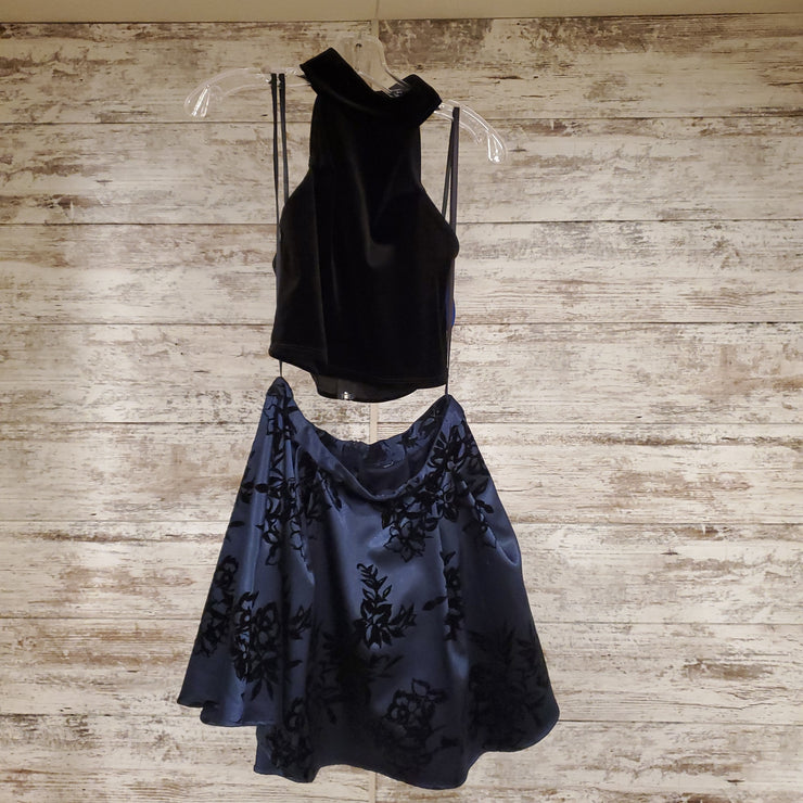 BLACK/NAVY 2 PC. SHORT DRESS