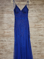 ROYAL BLUE BEADED DRESS (NEW)