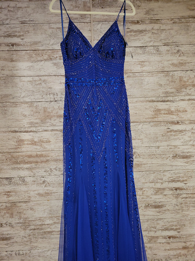 ROYAL BLUE BEADED DRESS (NEW)