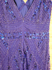 ROYAL BLUE BEADED DRESS (NEW)