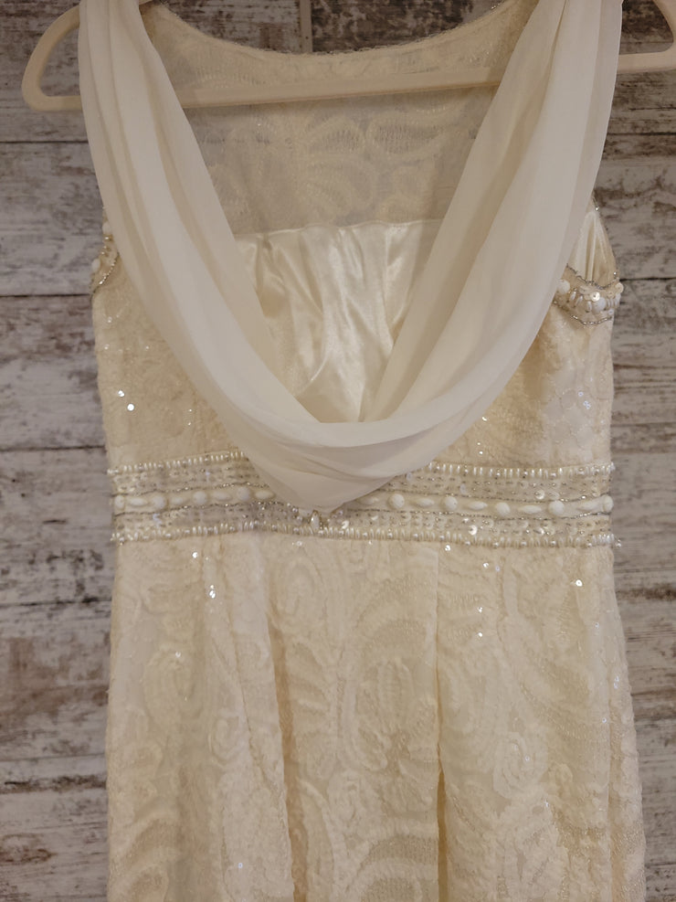 IVORY LONG EVENING GOWN