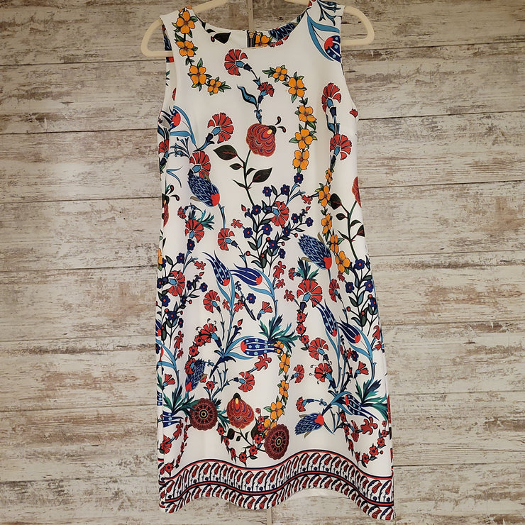 WHITE/FLORAL SHORT DRESS -ROME