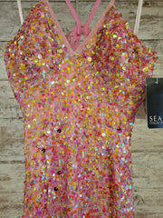 PINK FULL SEQUIN GOWN (NEW)