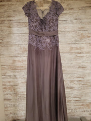 PURPLE LONG EVENING GOWN