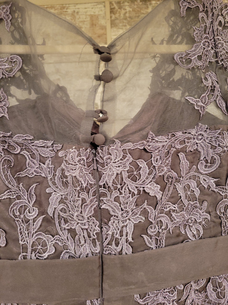 PURPLE LONG EVENING GOWN