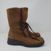 BROWN SUEDE BOOTS RET. $385
