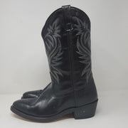 BLACK LEATHER COWBOY BOOTS$180