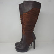 BROWN SUEDE TALL BOOTS