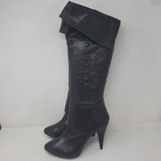 BLACK LEATHER TALL BOOTS $450