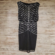 BLACK/SILVER SEQUIN SHORT DRES