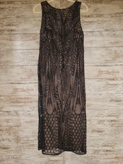 BLACK FULL SEQUIN LONG DRESS