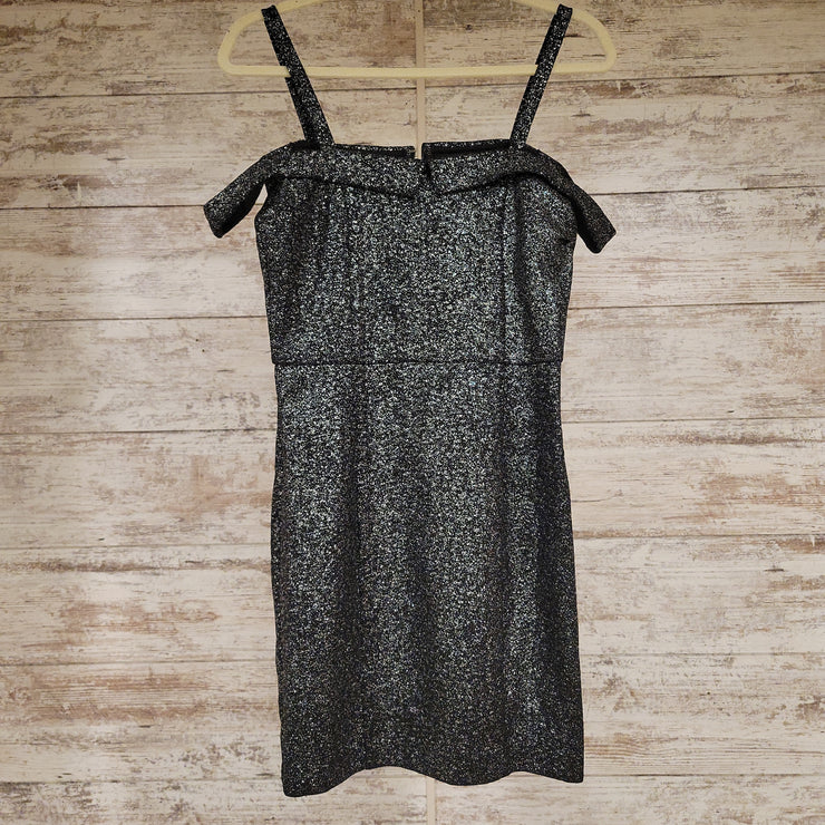 GRAY/BLACK SPARKLY SHORT DRESS