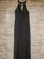 BLACK SPARKLY LONG DRESS