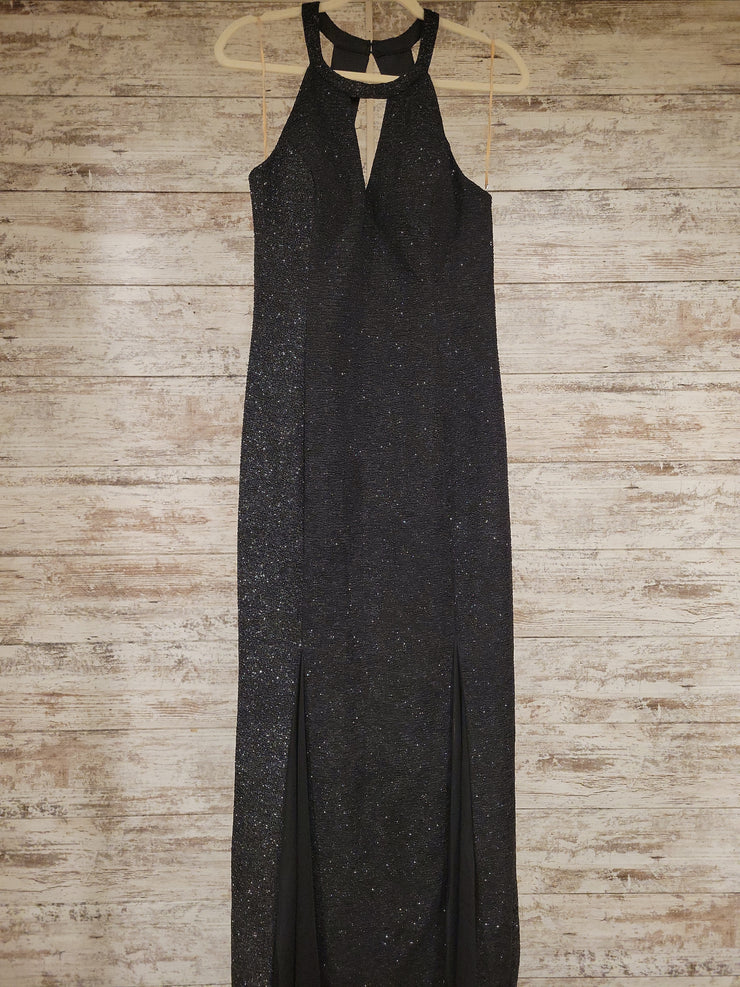 BLACK SPARKLY LONG DRESS