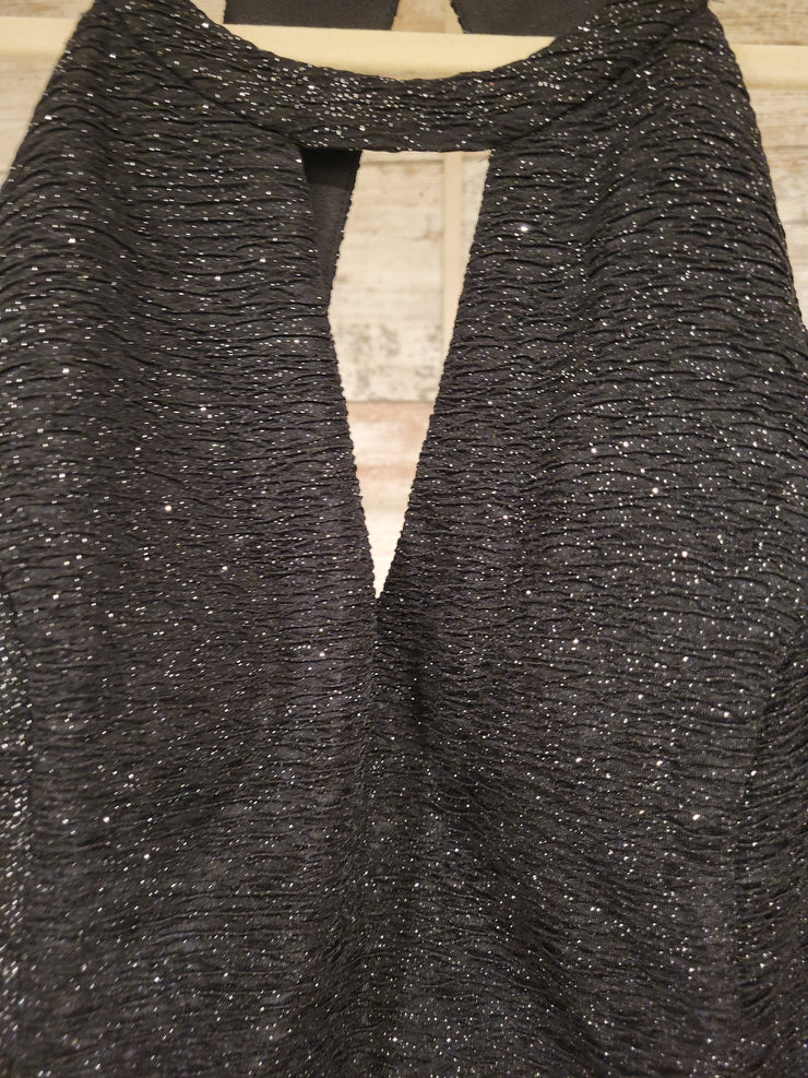 BLACK SPARKLY LONG DRESS