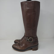 BROWN TALL LEATHER BOOTS