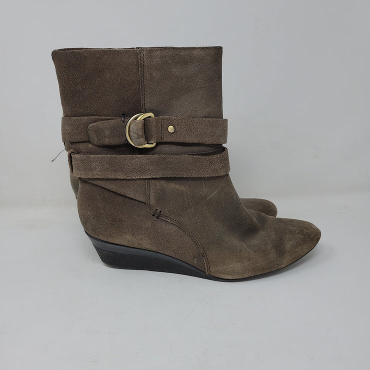 BROWN LEATHER SHORT BOOTS