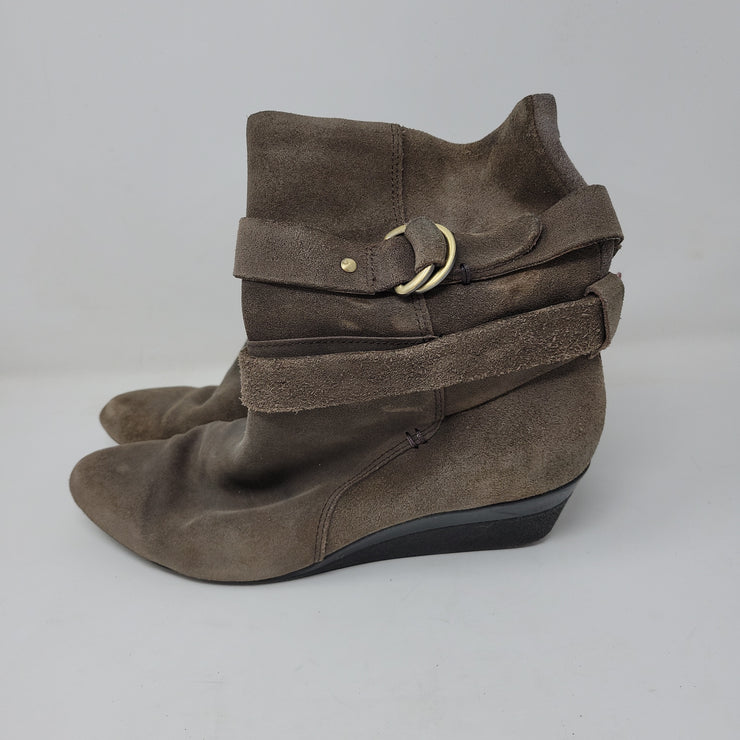 BROWN LEATHER SHORT BOOTS