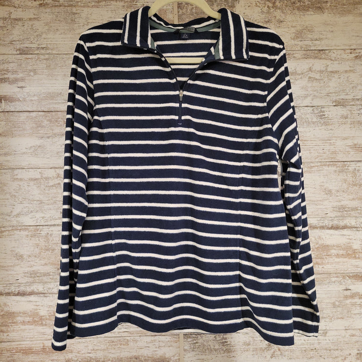 BLUE/WHITE STRIPED SWEATER