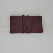 MERLOT LEATHER WRAP WALLET-NEW