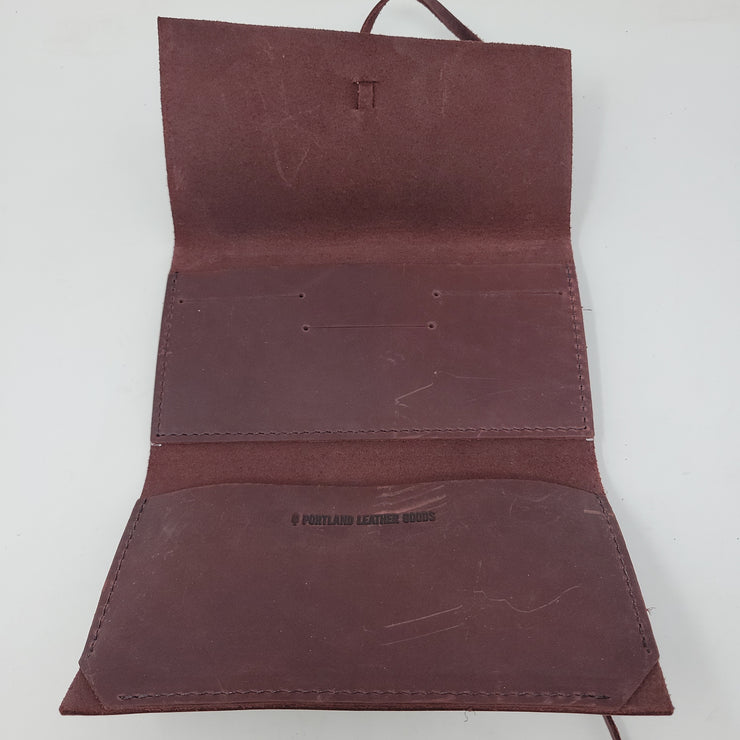 MERLOT LEATHER WRAP WALLET-NEW