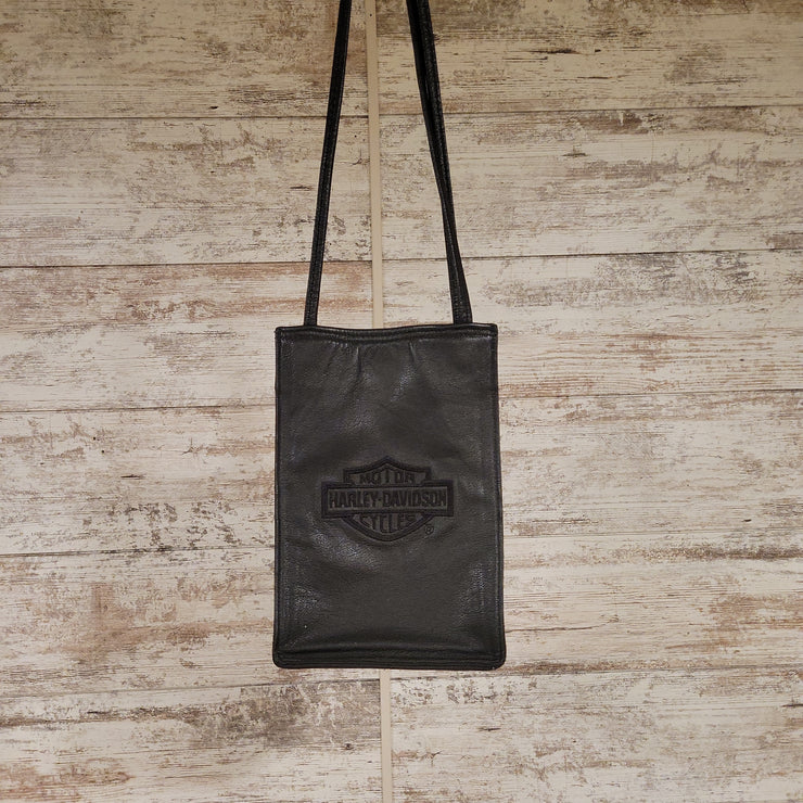 BLACK LEATHER CROSS BODY