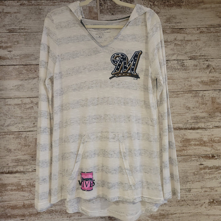 IVORY HOODIE MILWAUKEE BREWERS