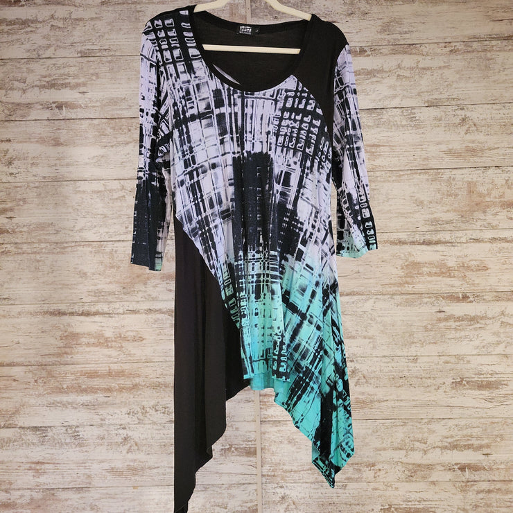 BLACK/TIE DYE TUNIC $109