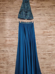 TEAL 2 PC. LONG EVENING GOWN