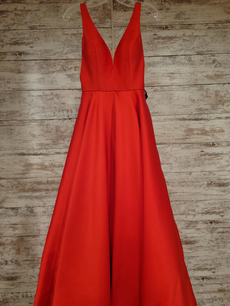 RED A LINE GOWN