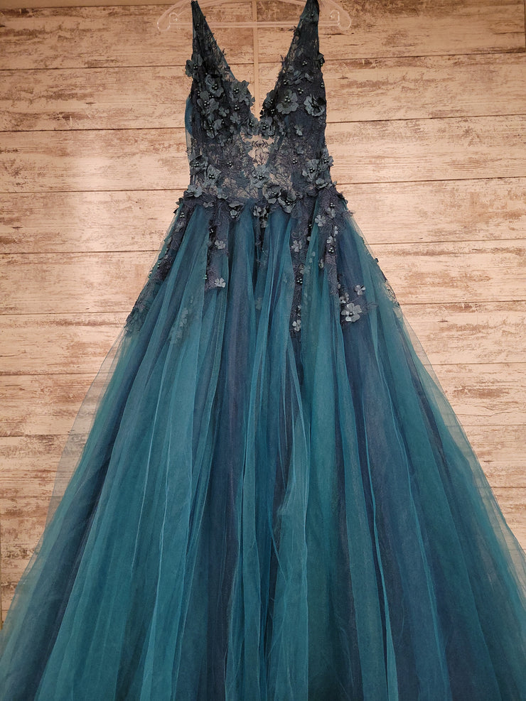 TEAL PRINCESS GOWN (NEW) $700