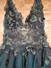 TEAL PRINCESS GOWN (NEW) $700