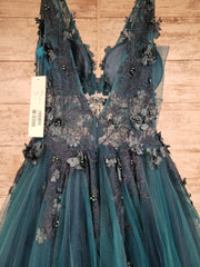 TEAL PRINCESS GOWN (NEW) $700