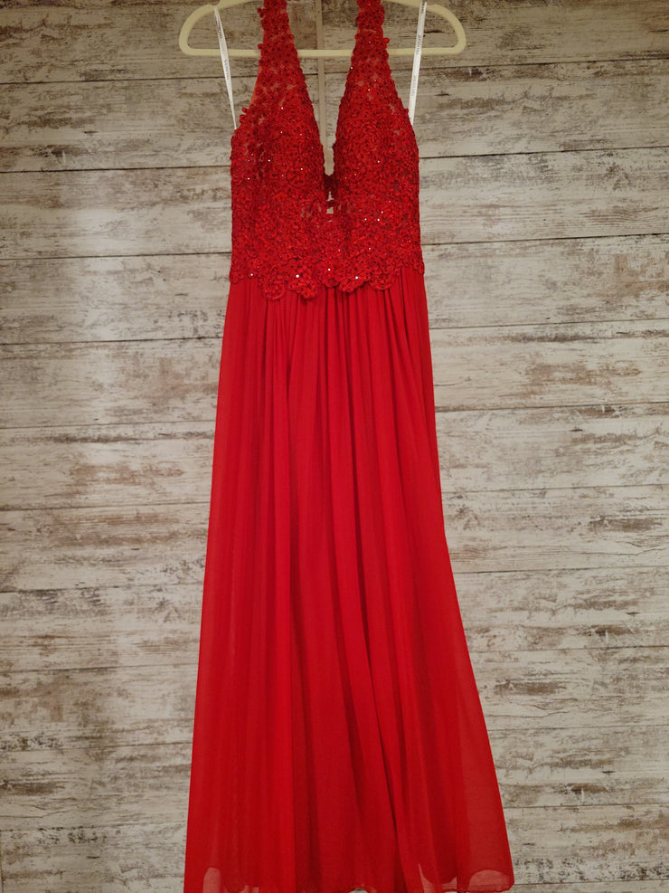 RED LONG EVENING GOWN