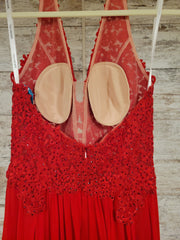 RED LONG EVENING GOWN