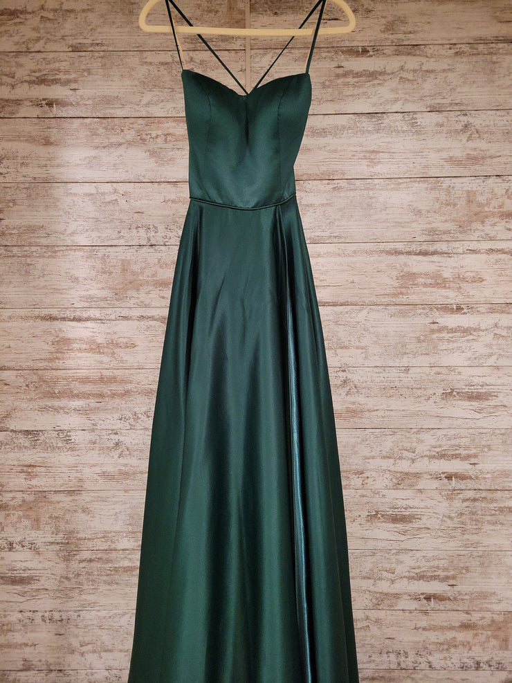 GREEN A LINE GOWN