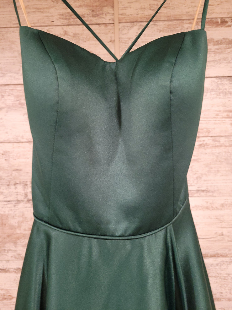GREEN A LINE GOWN