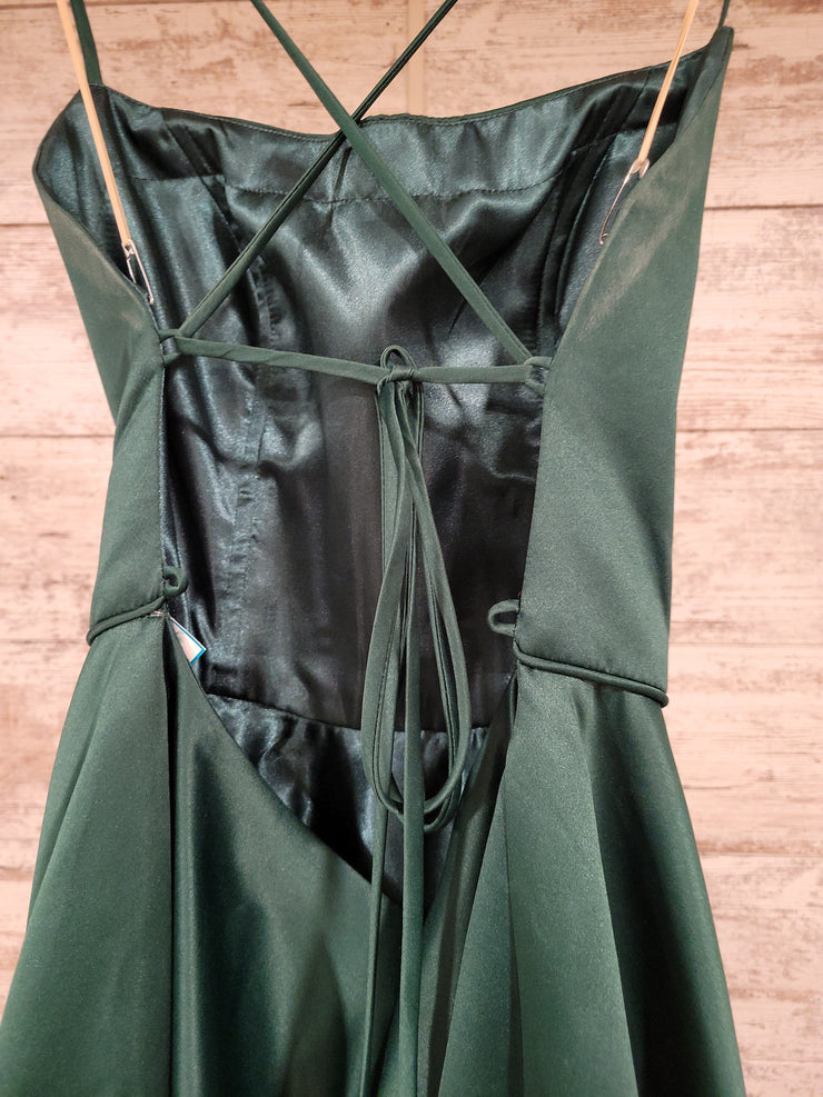 GREEN A LINE GOWN