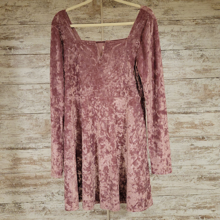 BLUSH VELOUR SHORT DRESS